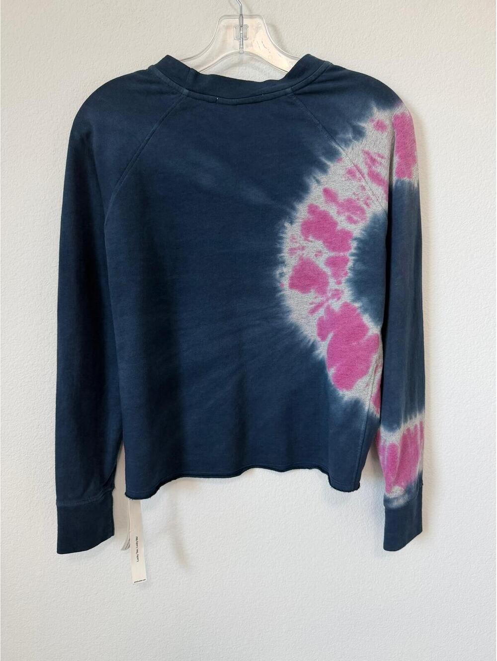 Good Luck Tee NWT Long Sleeve Crew Neck Tie Dye Shirt Women's Size S - Picture 2 of 6
